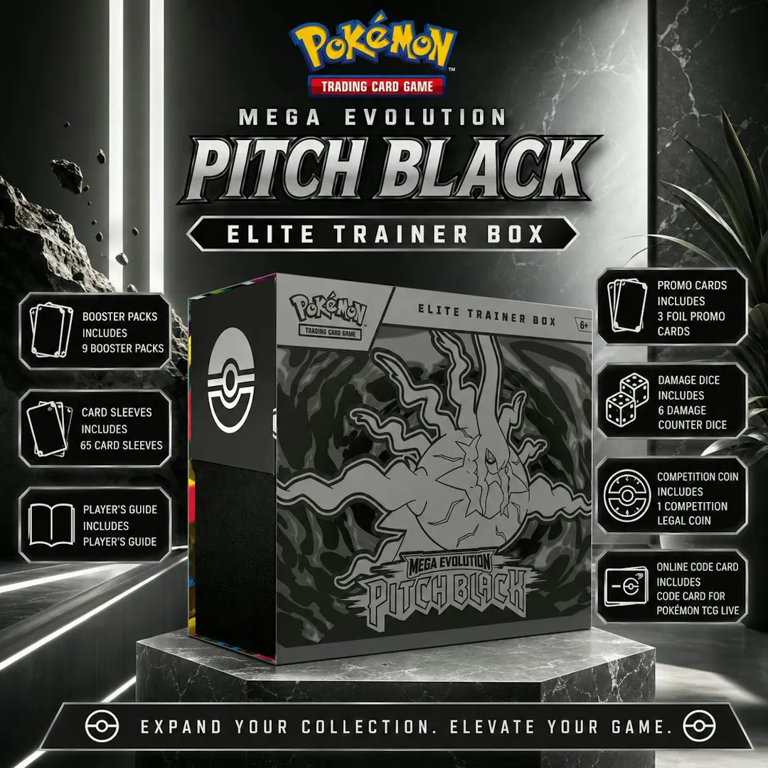 Jake Jones - NEW POKÉMON MEGA EVOLUTION PITCH BLACK ELITE TRAINER BOX