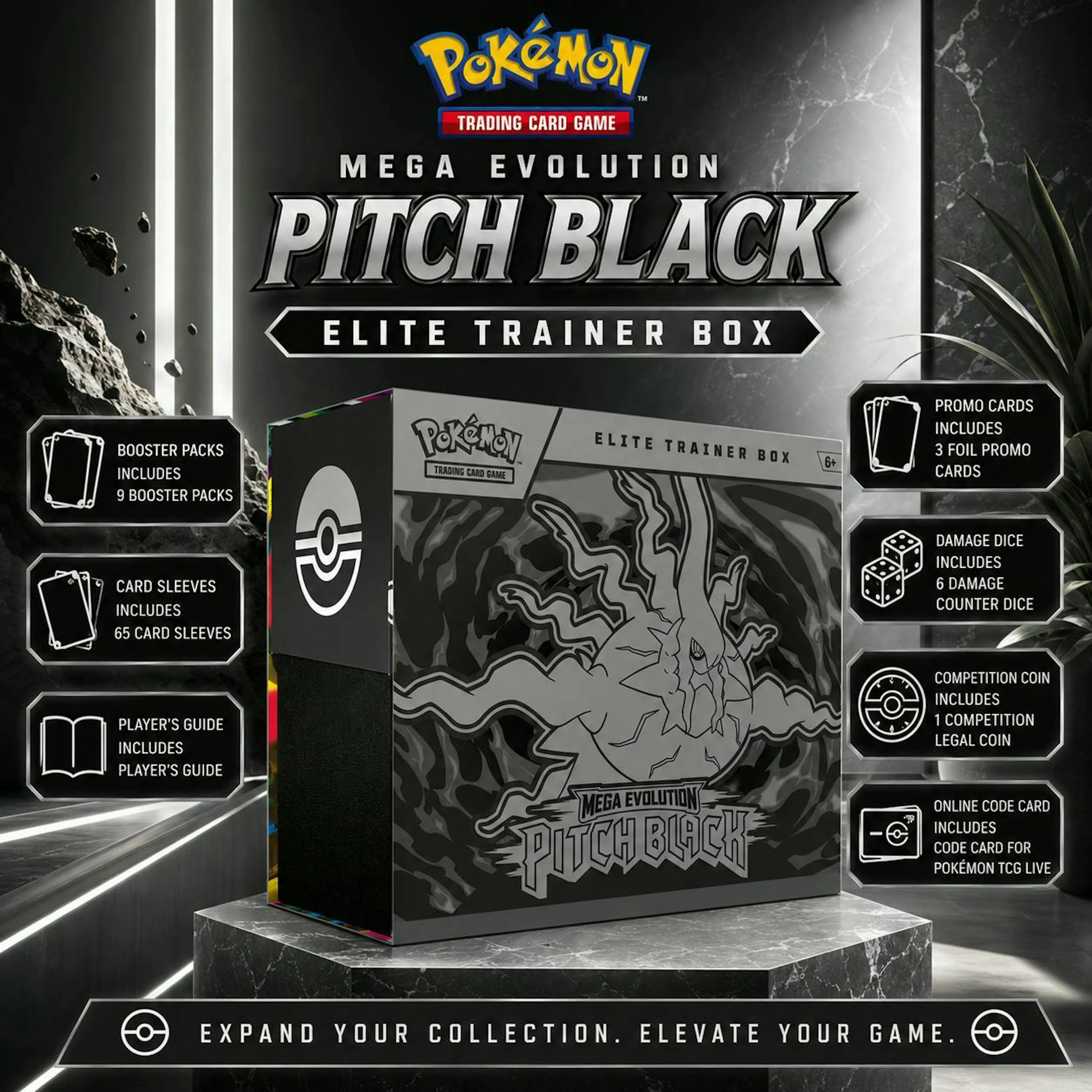 Jake Jones - NEW POKÉMON MEGA EVOLUTION PITCH BLACK ELITE TRAINER BOX