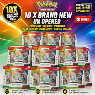 10 X BRAND NEW POKÉMON TCG: FIRST PARTNER ILLUSTRATION SERIES 1 BOXES #10