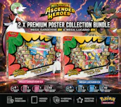 2 X ASCENDED HEROES PREMIUM POSTER COLLECTIONS – MEGA GARDEVOIR & LUCARIO
