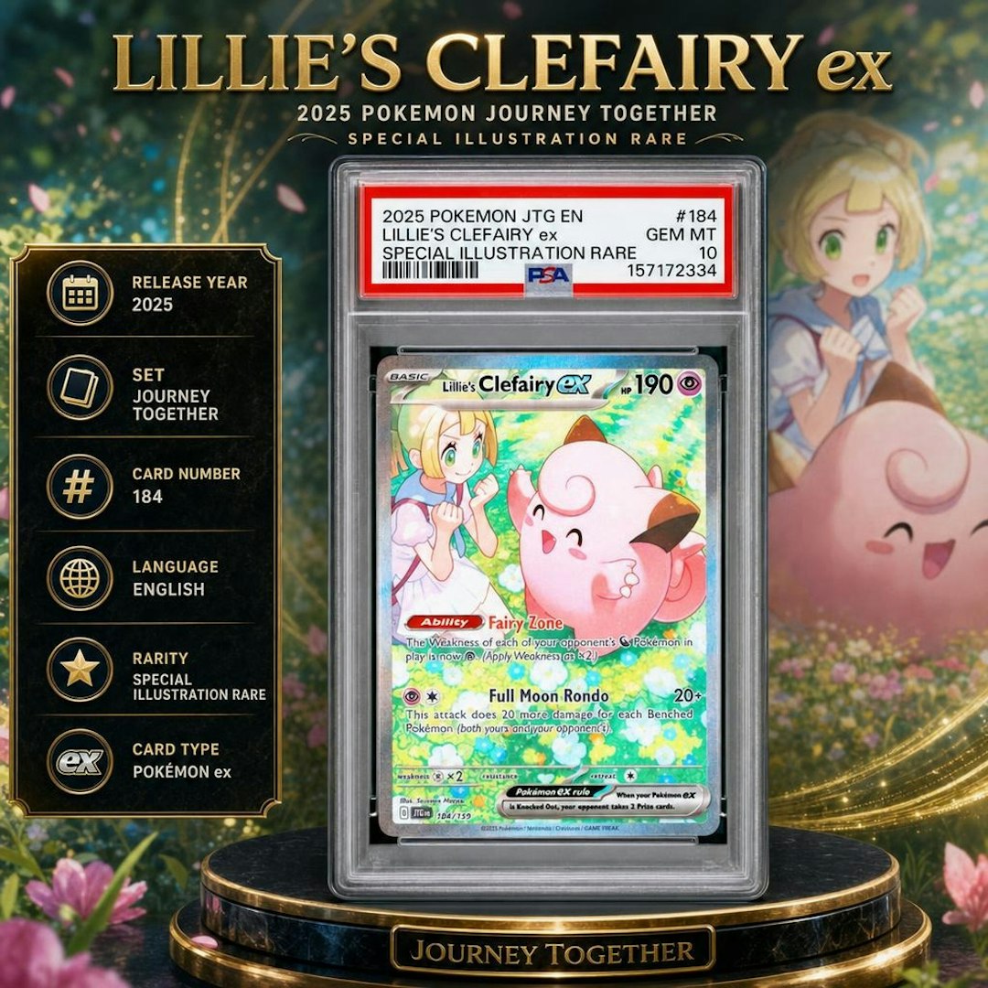 PSA 10 2025 POKEMON JTG EN-JOURNEY TOGETHER #184 LILLIE'S CLEFAIRY ex SIR
