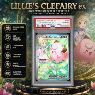 PSA 10 2025 POKEMON JTG EN-JOURNEY TOGETHER #184 LILLIE'S CLEFAIRY ex SIR