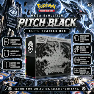 NEW POKÉMON MEGA EVOLUTION PITCH BLACK ELITE TRAINER BOX #28