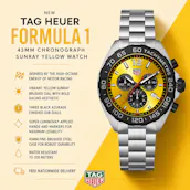TAG HEUER FORMULA 1 43MM CHRONOGRAPH SUNRAY YELLOW