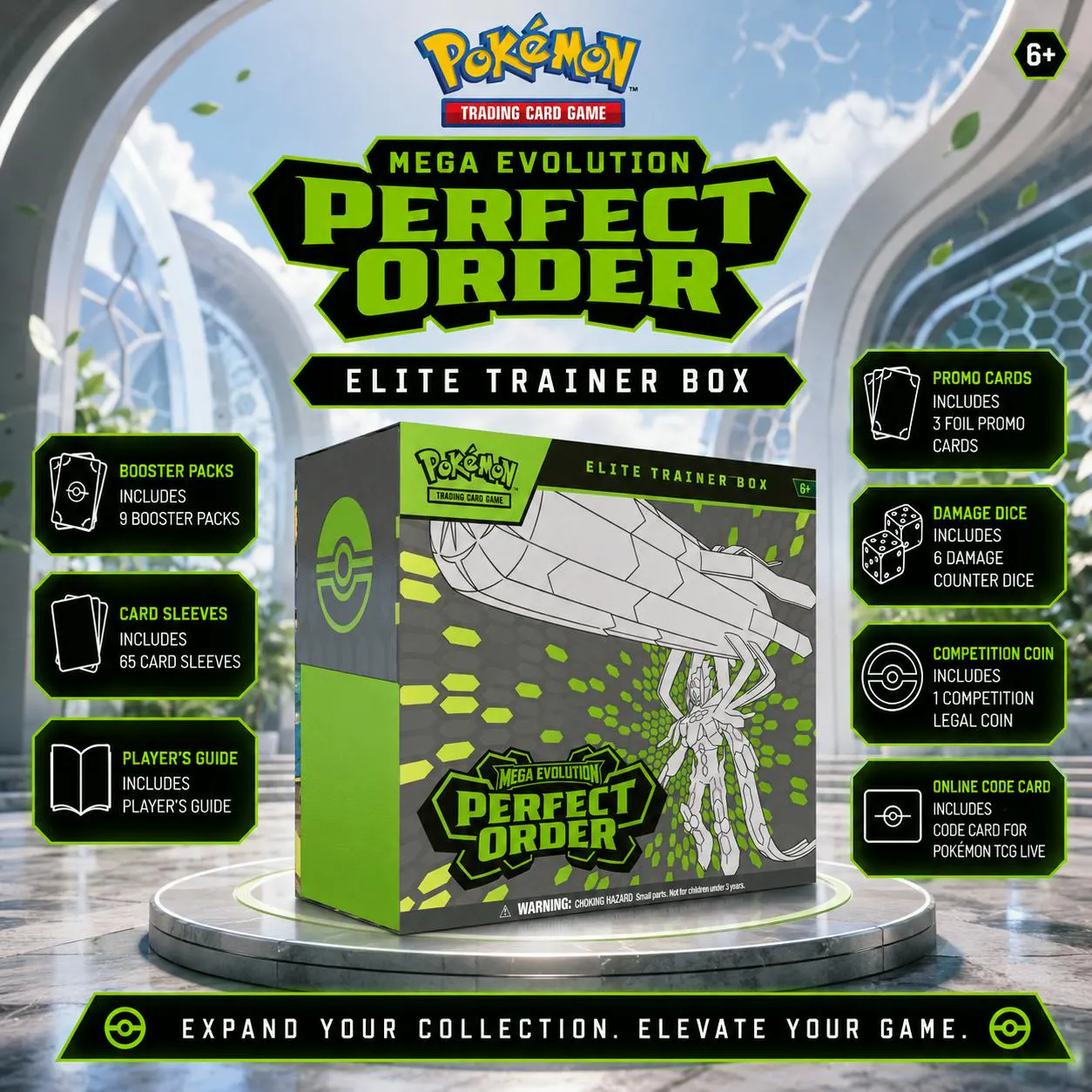 NEW POKEMON TCG MEGA EVOLUTION 'PERFECT ORDER' ELITE TRAINER BOX
