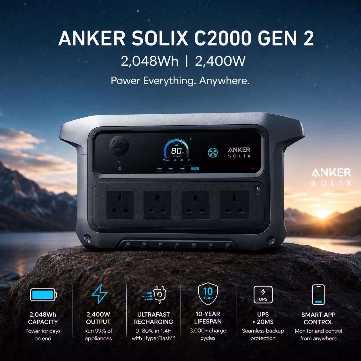 ANKER SOLIX C2000 GEN 2 PORTABLE POWER STATION