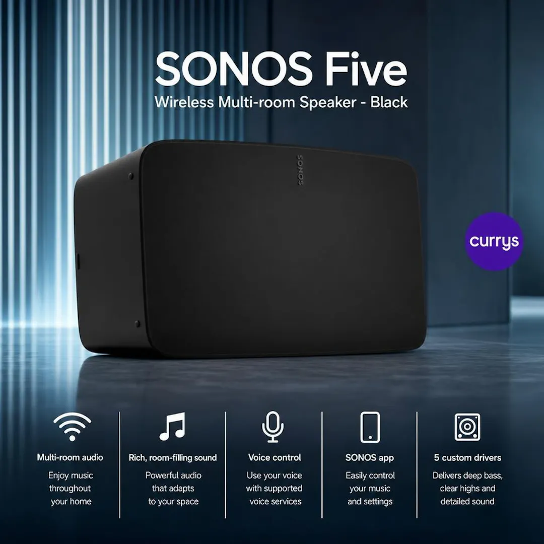 SONOS Five Wireless Multi-room Speaker - Black