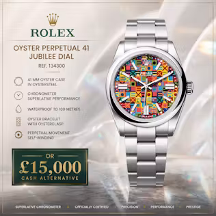 NEW 2026 ROLEX OYSTER PERPETUAL 41 JUBILEE DIAL OR £15,000
