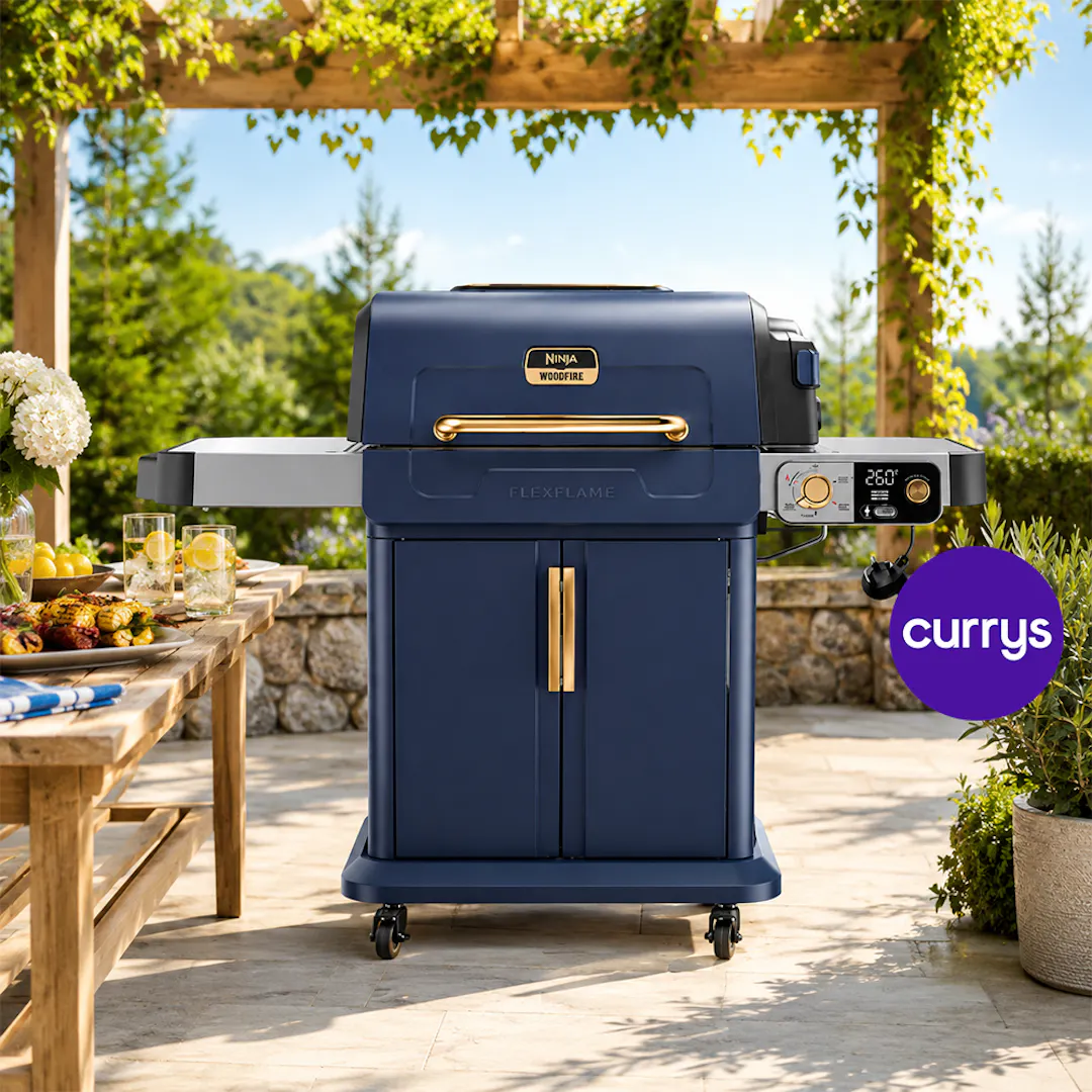 Ninja FlexFlame Gas BBQ And Outdoor Cooking System - Blue And Gold