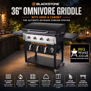 BLACKSTONE 36 INCH 4 BURNER GAS GRIDDLE PLUS WITH AIR FRYER