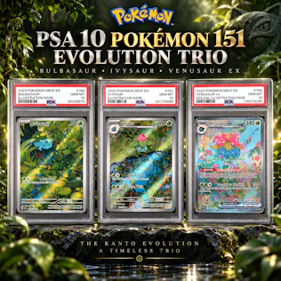 PSA 10 POKÉMON 151 BULBASAUR, IVYSAUR & VENUSAUR EX EVOLUTION TRIO