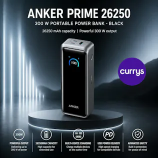 ANKER PRIME 26250 MAH 300 W PORTABLE POWER BANK - BLACK