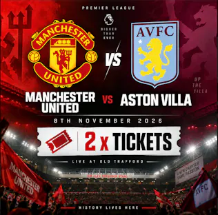 2 X MANCHESTER UNITED VS ASTON VILLA HOSPITALITY TICKETS 8TH NOVEMBER 2026 #2