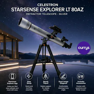 CELESTRON STARSENSE EXPLORER LT 80AZ REFRACTOR TELESCOPE - SILVER