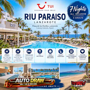 TUI 7 NIGHTS ALL INC RIU PARAISO LANZAROTE IN PLAYA DE LOS POCILLOS