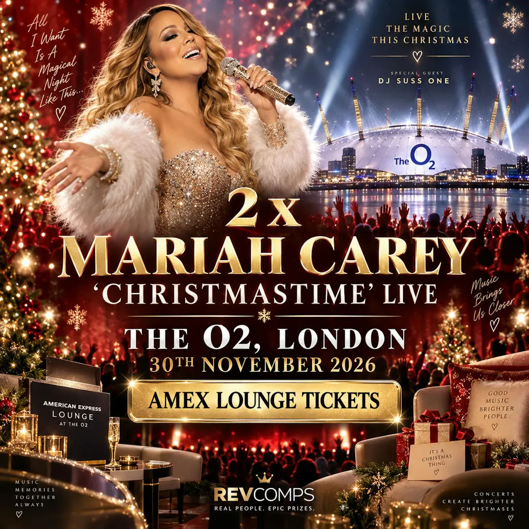 2 x MARIAH CAREY 'CHRISTMASTIME' LIVE O2 AMEX LOUNGE 30TH NOV 2026