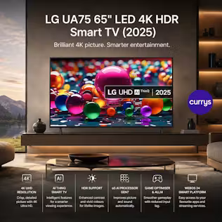 LG UA75 65" 4K HDR AI SMART TV – BIG-SCREEN ENTERTAINMENT