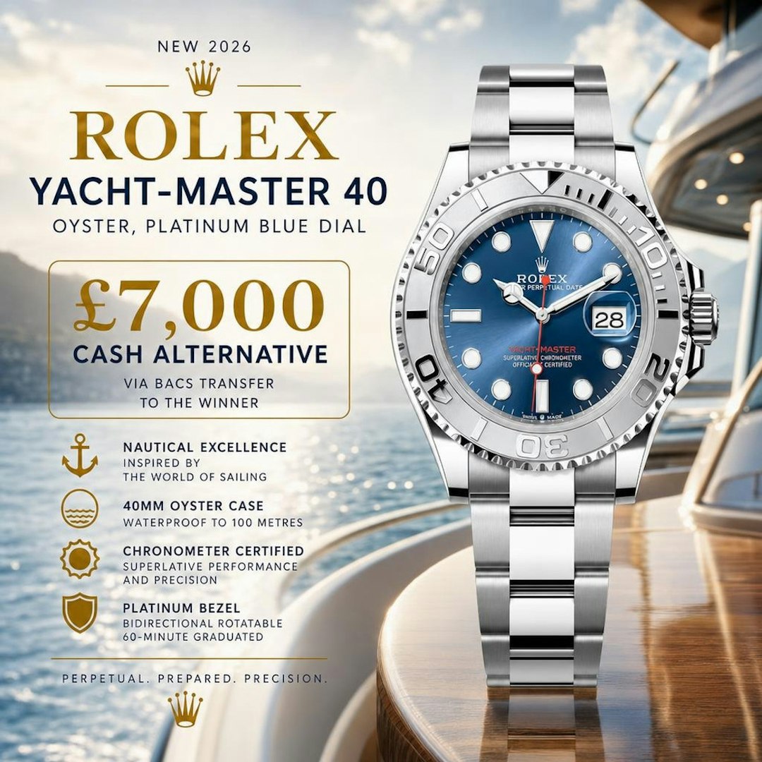 NEW 2026 ROLEX YACHT-MASTER 40 OYSTER, PLATINUM BLUE DIAL