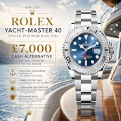 NEW 2026 ROLEX YACHT-MASTER 40 OYSTER, PLATINUM BLUE DIAL