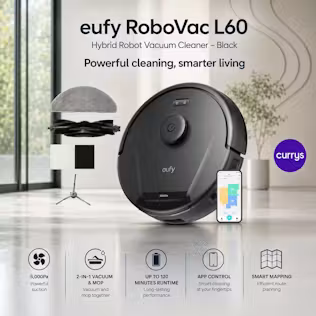 EUFY ROBOVAC L60 HYBRID ROBOT VACUUM CLEANER - BLACK