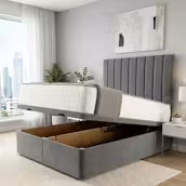 LUXURY OTTOMAN BED BUNDLE - FRAME, MATTRESS + CHOICE OF SIZE & FABRIC