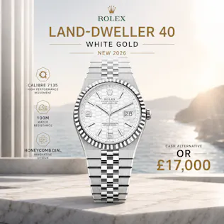 NEW 2026 ROLEX LAND-DWELLER 40 WHTE GOLD OR £17,000
