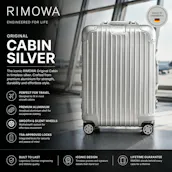 NEW RIMOWA ORIGINAL CABIN CARRY-ON ALUMINIUM SUITCASE