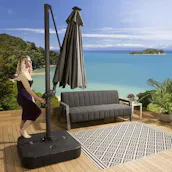 CANTILEVER GARDEN PARASOL 3M TILT/SWIVEL - 2 X COLOURS