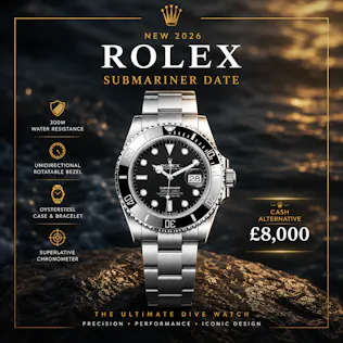 NEW 2026 ROLEX SUBMARINER DATE OR £8,000