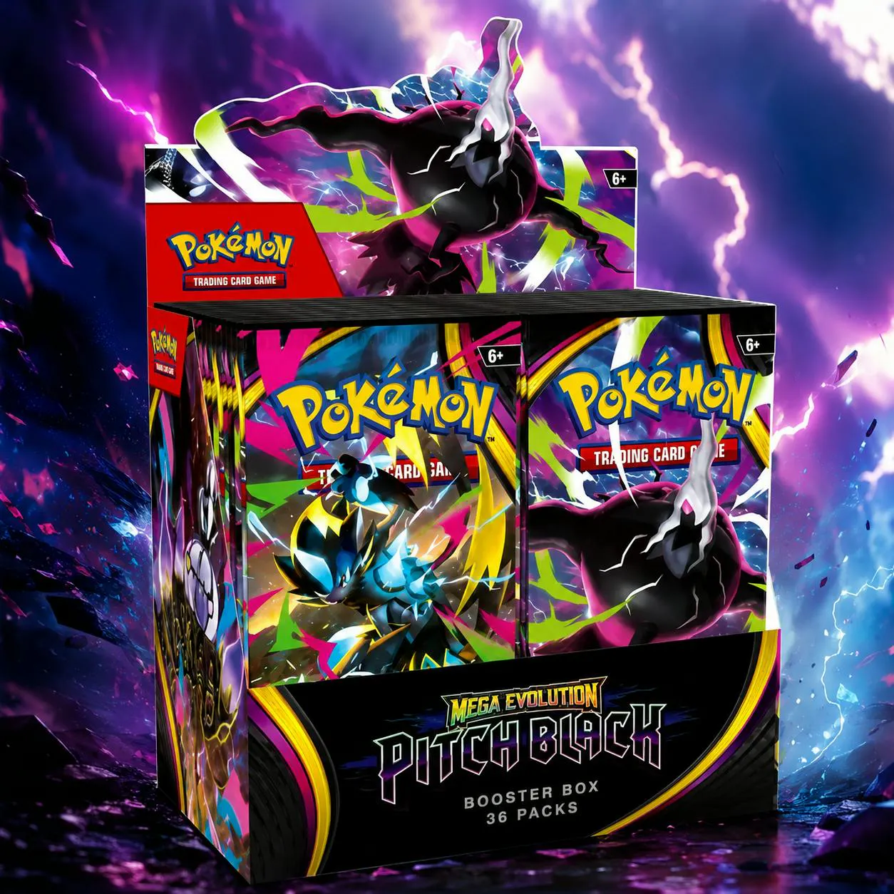 NEW RELEASE POKEMON TCG PITCH BLACK BOOSTER BOX 36 PACKS