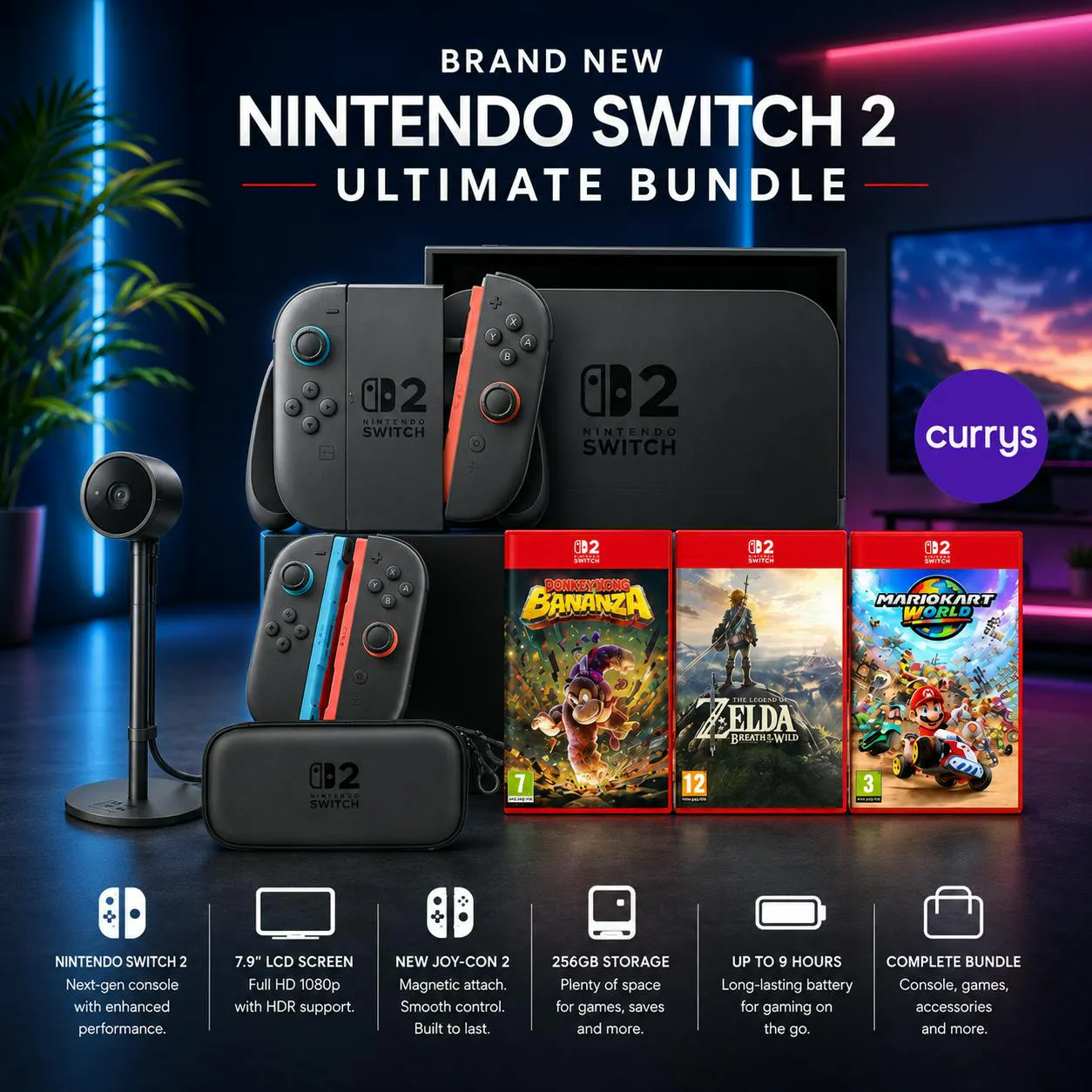 BRAND NEW NINTENDO SWITCH 2 ULTIMATE GAMING BUNDLE
