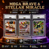 AGS GEM MINT 10 MEGA BRAVE & STELLAR MIRACLE ART RARE TRIO