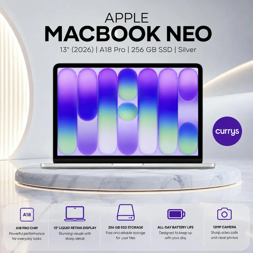 APPLE MACBOOK NEO 13" (2026) - A18 PRO, 256 GB SSD, SILVER