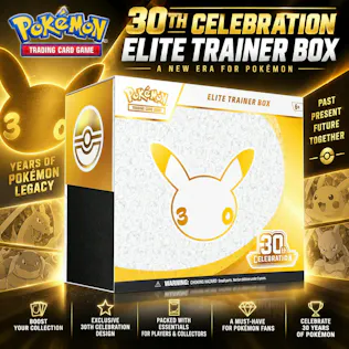BRAND NEW RELEASE POKÉMON TCG: 30TH CELEBRATION ELITE TRAINER BOX #1