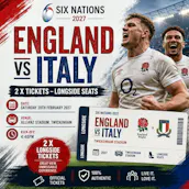 2 X 2027 SIX NATIONS ENGLAND VS ITALY LONGSIDE TICKETS