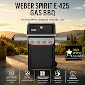 NEW WEBER SPIRIT E-425 PLANCHA GAS BBQ + COVER