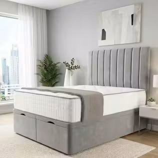 LUXURY OTTOMAN BED BUNDLE - FRAME, MATTRESS + CHOICE OF SIZE & FABRIC #3