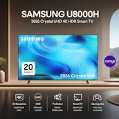 SAMSUNG U8000H 65" Crystal UHD 4K HDR Smart TV 2026