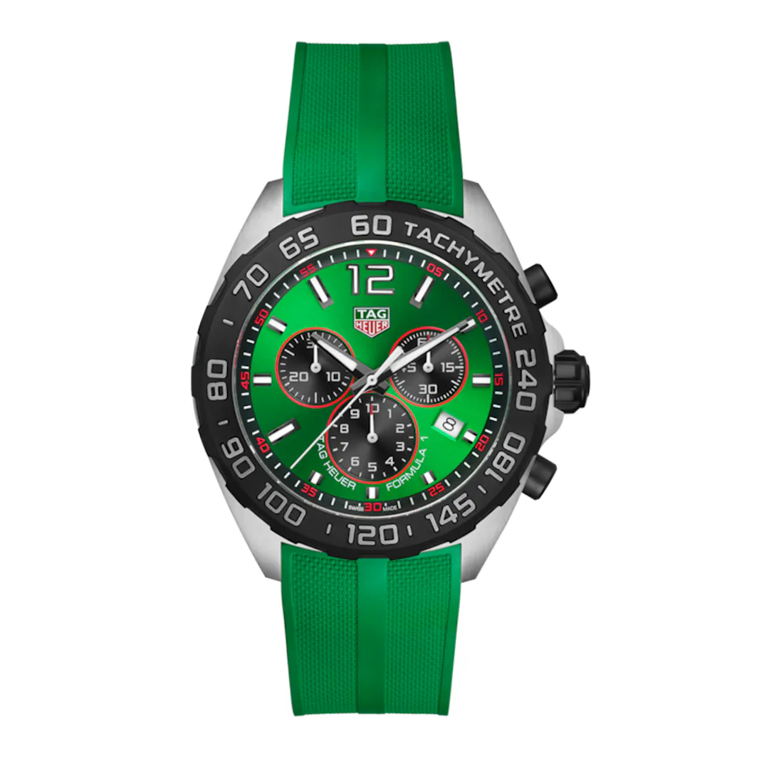 TAG HEUER FORMULA 1 43MM GREEN DIAL WATCH