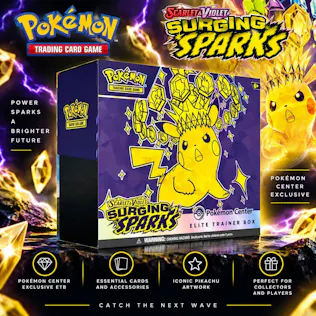 NEW SEALED POKÉMON CENTER TCG: SCARLET & VIOLET-SURGING SPARKS ETB
