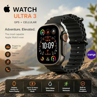 APPLE WATCH ULTRA 3 CELLULAR - 49 MM BLACK TITANIUM & BLACK OCEAN BAND - PARENT DAY 1 REBORN #5
