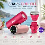 SHARK CHILLPILL 3-IN-1 FAN, MIST & INSTACHILL SYSTEM - DRAGON FRUIT