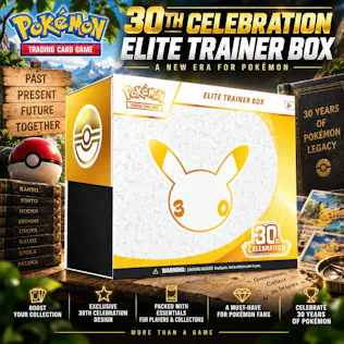 BRAND NEW RELEASE POKÉMON TCG: 30TH CELEBRATION ELITE TRAINER BOX 2.0 #1