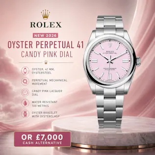 NEW 2026 ROLEX OP41 CANDY PINK DIAL OR £7,000