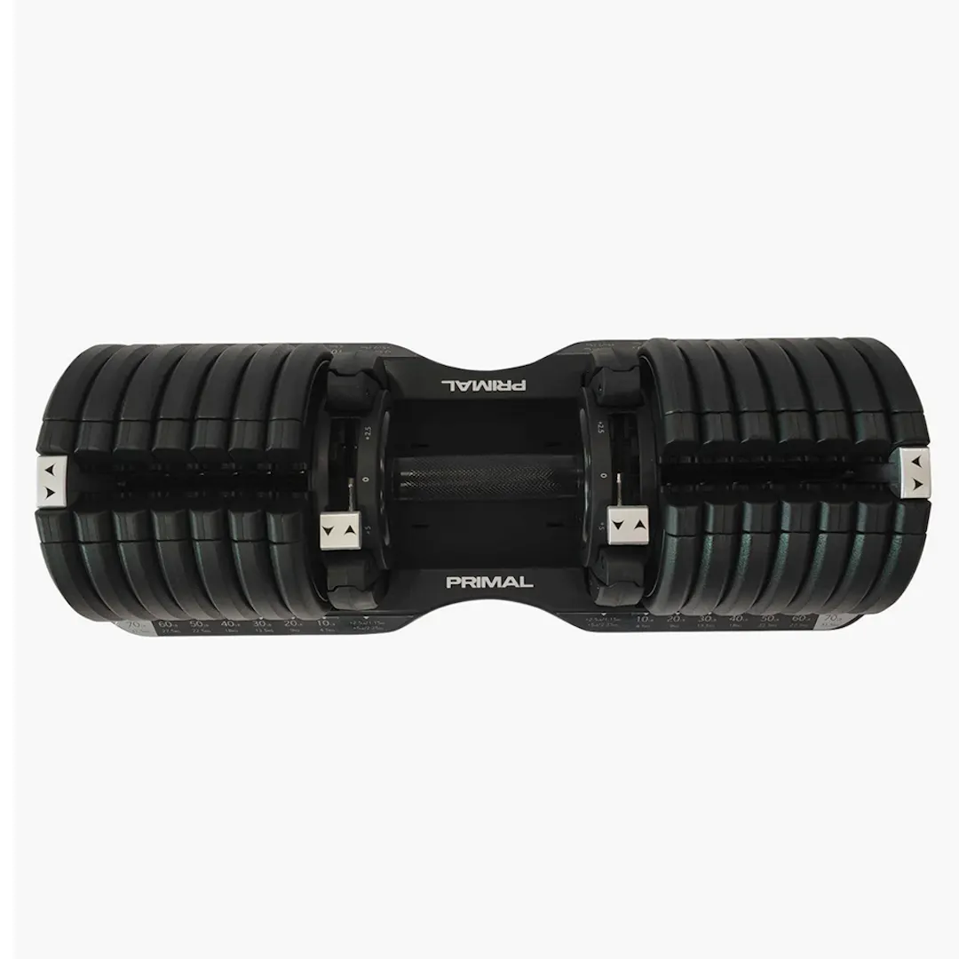 Primal 34kg Adjustable Dumbbell (Pair) With Stand