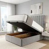 LUXURY OTTOMAN BED BUNDLE - FRAME, MATTRESS + CHOICE OF SIZE & FABRIC