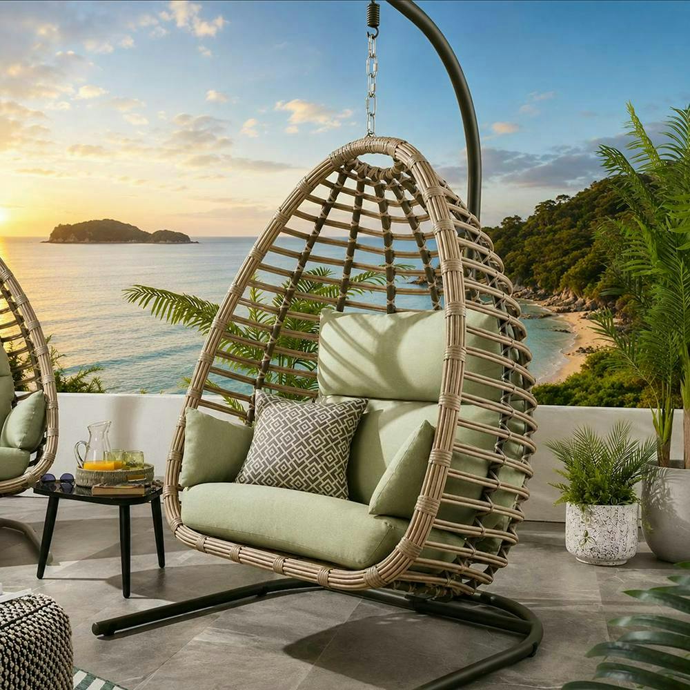 BALI HANGING EGG CHAIR + COVER 5 COLOUR CHOICES