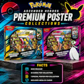 POKÉMON ASCENDED HEROES PREMIUM POSTER BUNDLE – MEGA LUCARIO EX & MEGA GARDEVOIR EX
