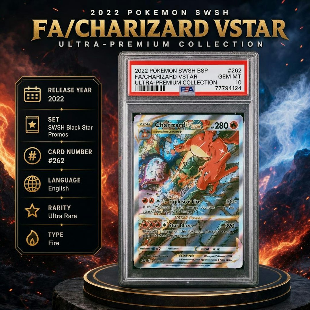 2022 POKEMON SWSH BLACK STAR PROMO #262 FA/CHARIZARD VSTAR