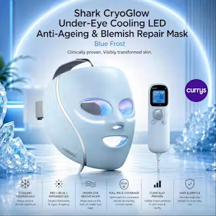 SHARK CRYOGLOW LED FACE MASK UNDER-EYE COOLING TECHNOLOGY